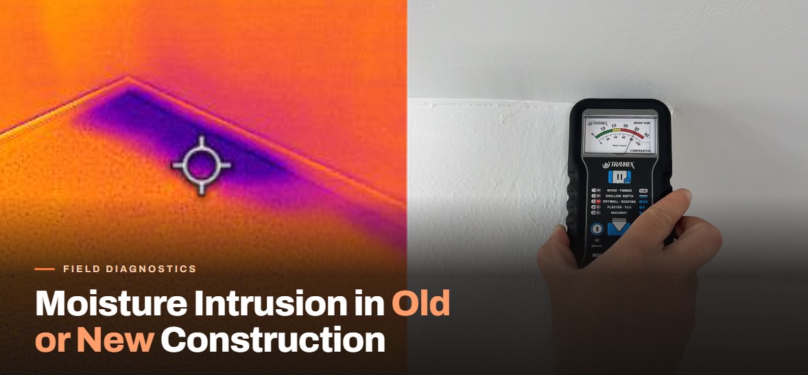 Moisture meter reading on an interior wall during a home inspection in Sarasota County Florida